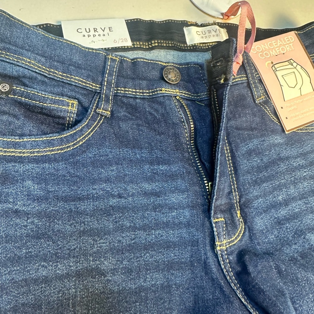 Curve Appeal Women's Skinny Jeans - Indigo - Picture 6 of 10